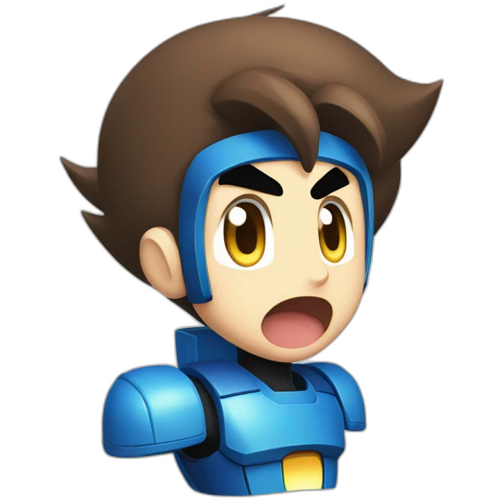 Mega man yell emoji
