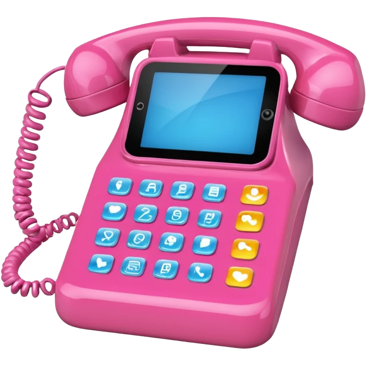 pink phone contacts emoji