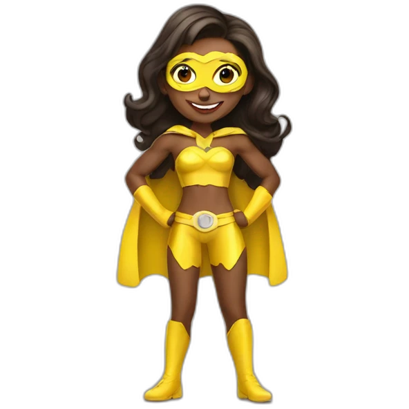 Banana girl super hero emoji