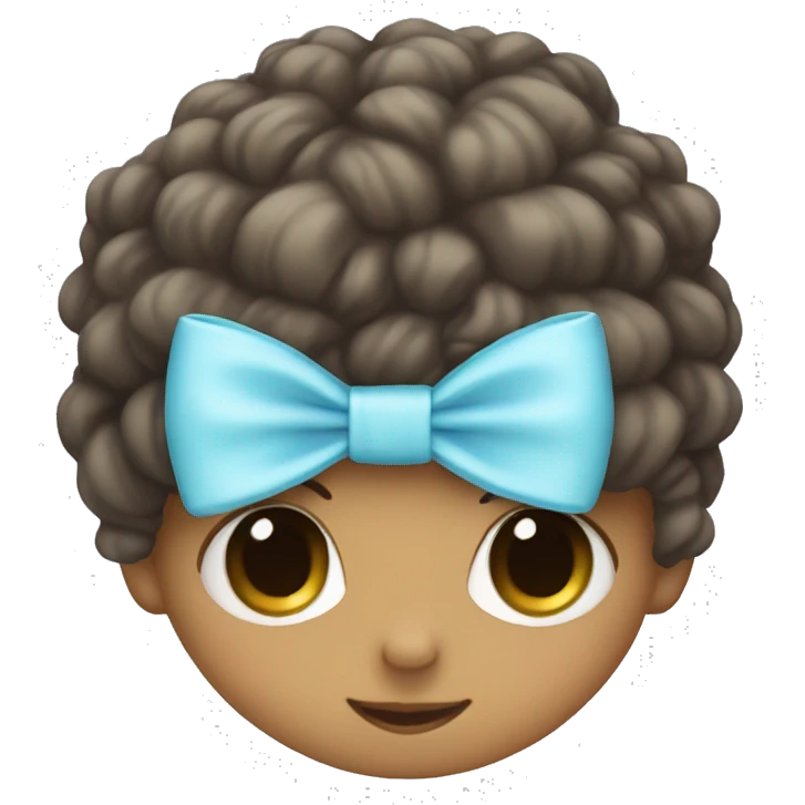 Baby blue bow emoji