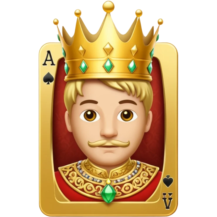 Solitaire card king emoji