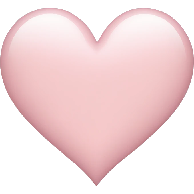 Basic light pink heart emoji