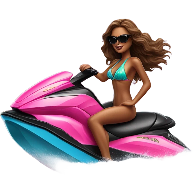 Photo of Victoria secret model on a jet ski emoji