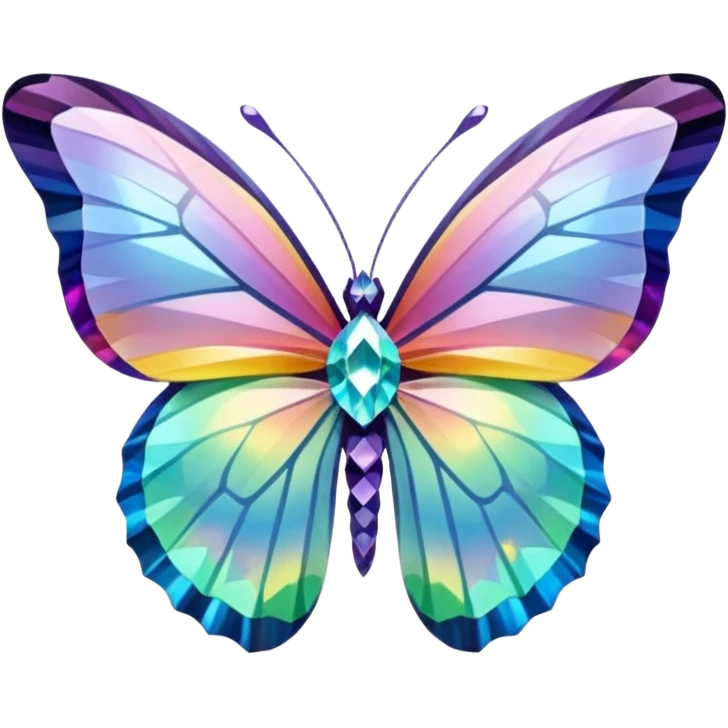 butterfly shaped 56-carat iridescent diamond emoji