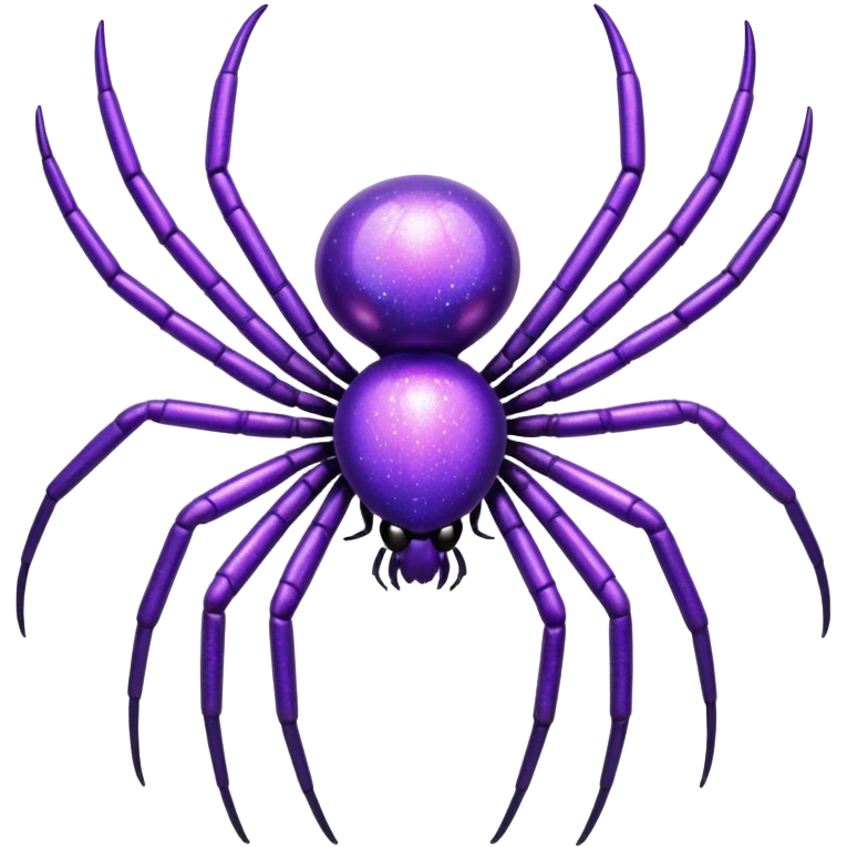 glitter purple and spider emoji