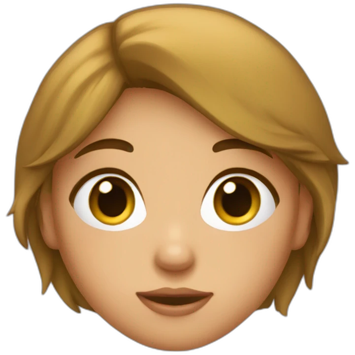 fille yeux vert et cheveux bruns emoji