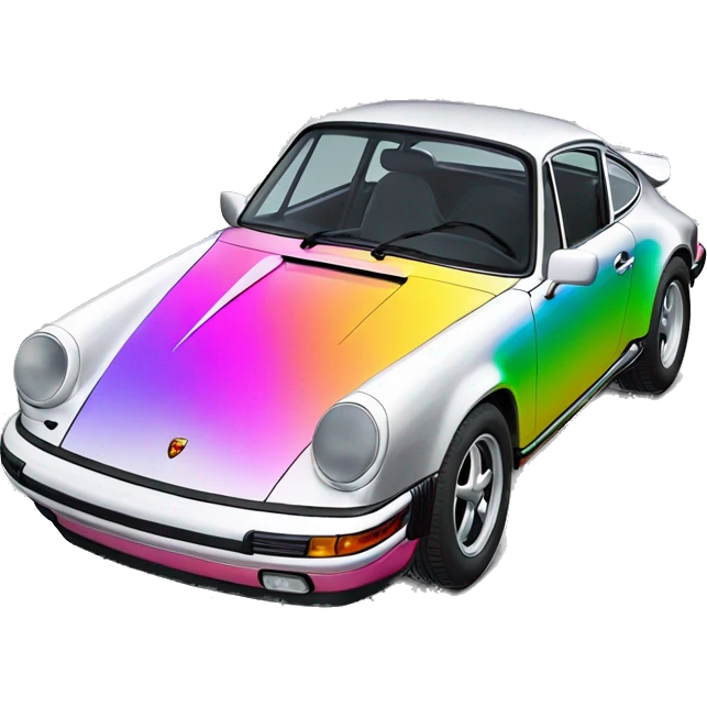 Porsche 911 rainbow  emoji