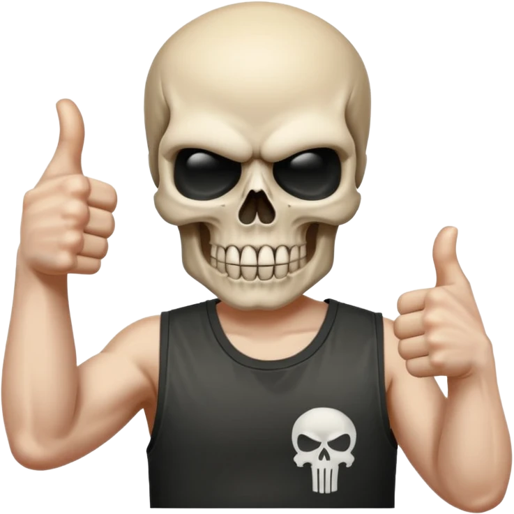 Skull punisher giving thumbs up emoji