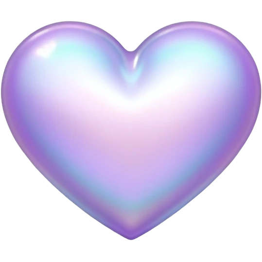 pastel lilac-colored iridescent heart emoji