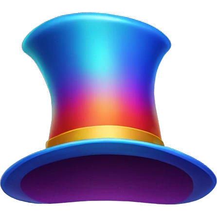 colorful magician hat  emoji