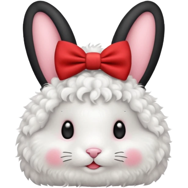 curly bunny with red bowtie emoji