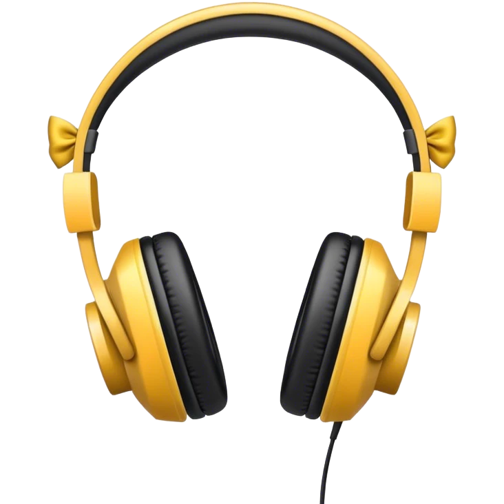Headphones with bow emoji