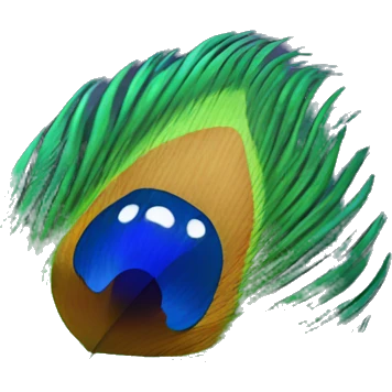 peacock feather emoji
