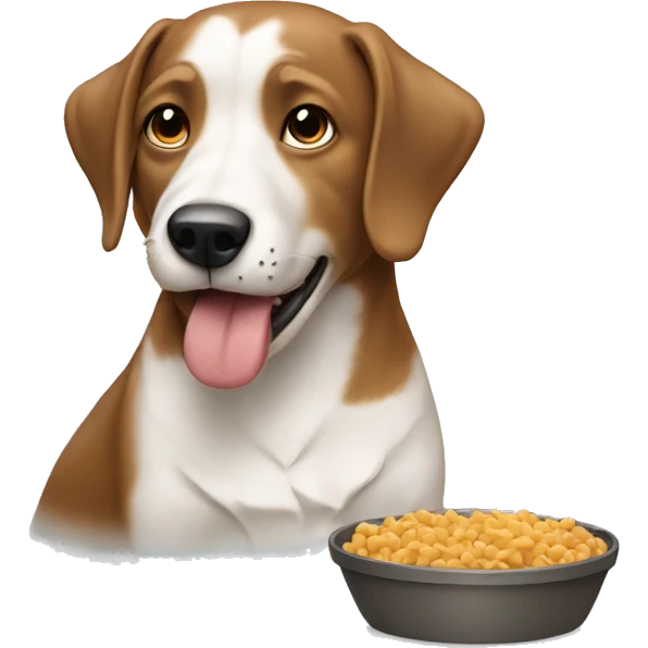 Dog eating food emoji