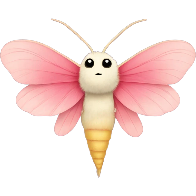 Fluffy normal Rosy maple moth emoji