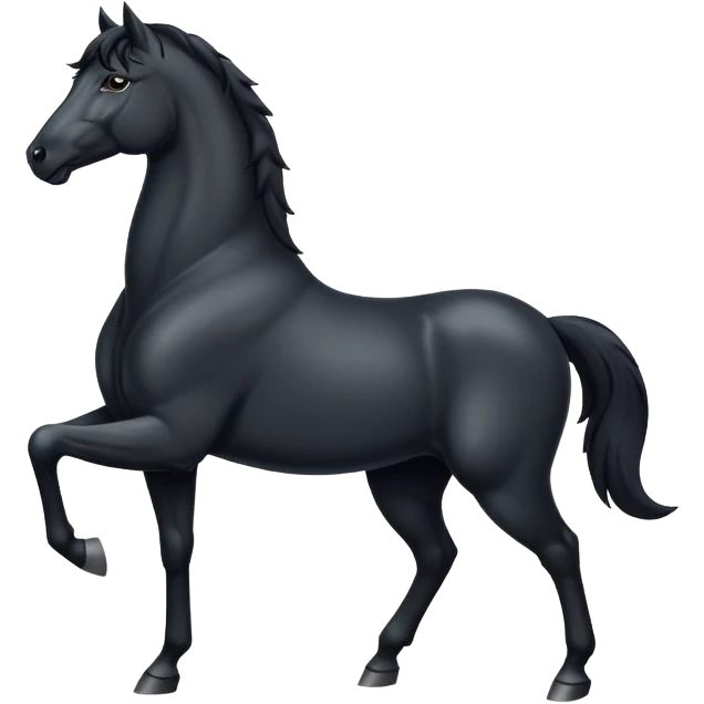 black stallion standing pose emoji