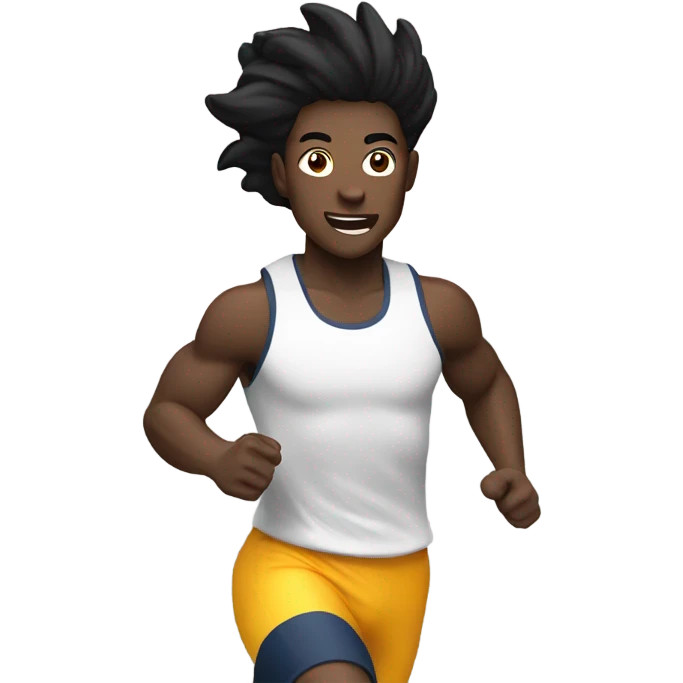 Person running into Washington DC with black hair emoji