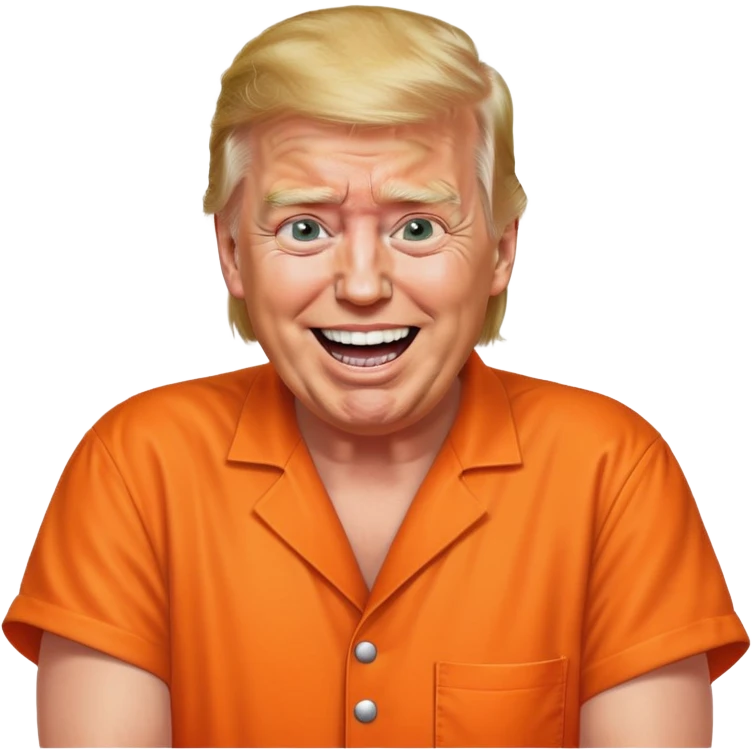 Trump in prison being laughed at by joe biden emoji
