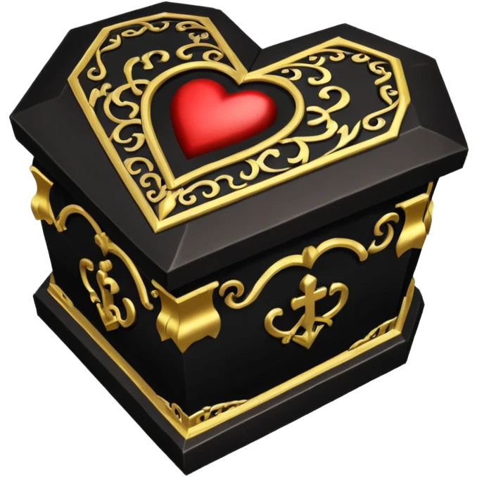 heart with gothic coffin emoji