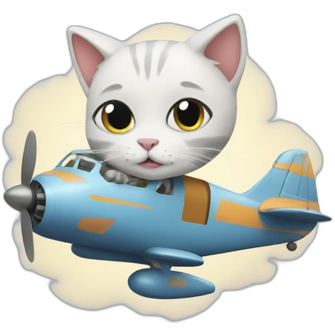 Cat in a plane emoji