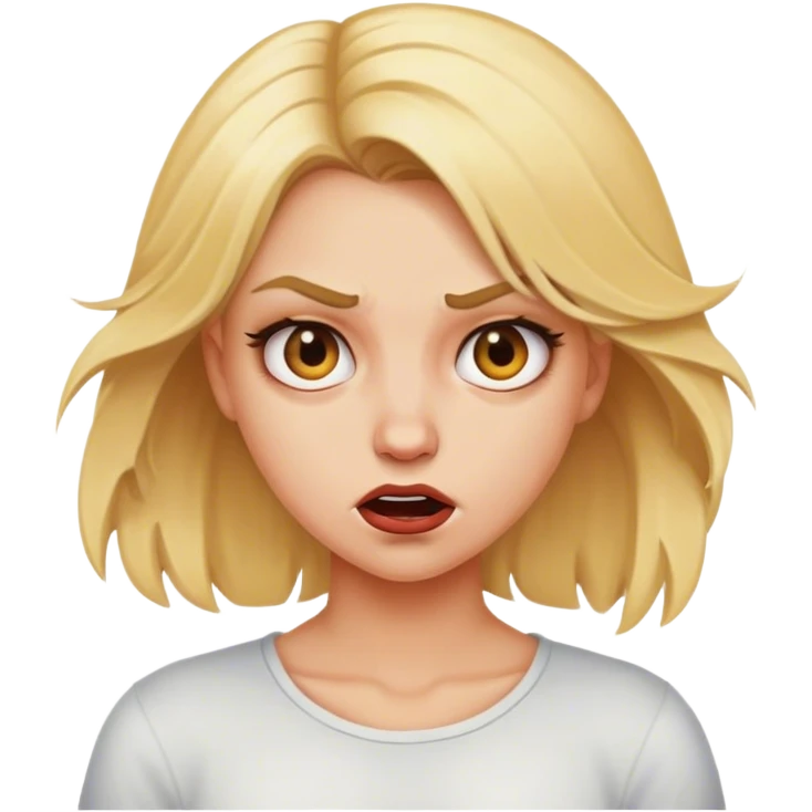 mad blonde girl emoji