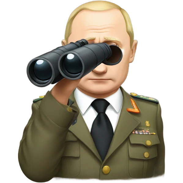 Putin with binoculars emoji