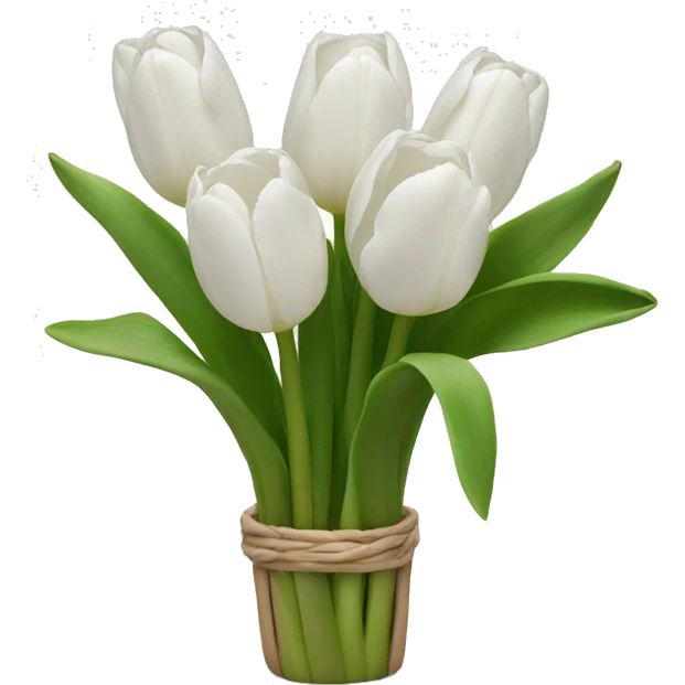 white tulips emoji