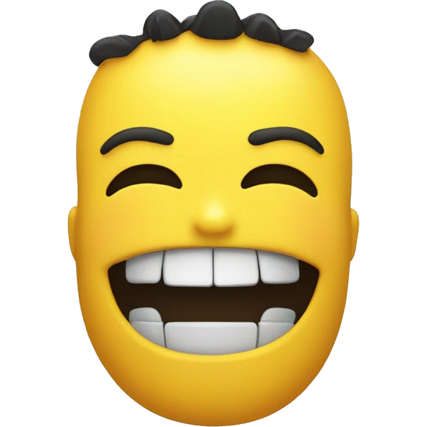 yellow face with clenched teeth emoji but with grills as the teeth emoji