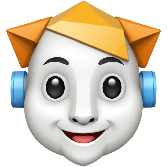 shape of house house head mascot with neck emoji