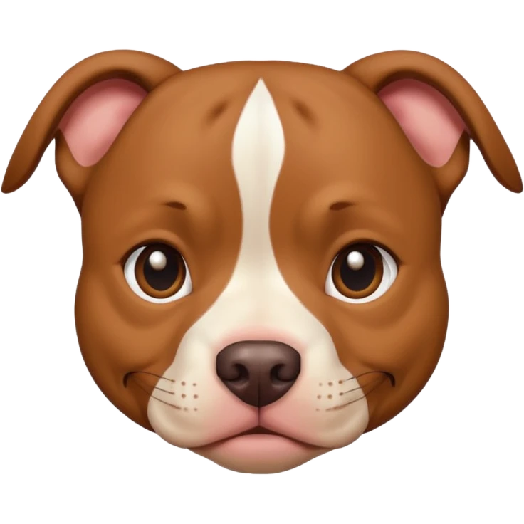 Un pitbull de carita tierna  emoji