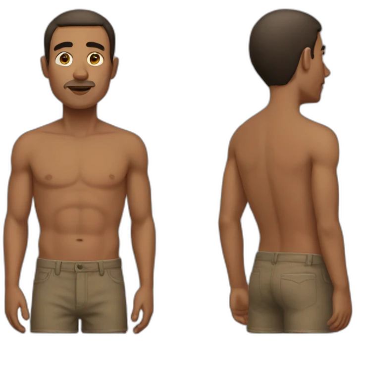 man with no clothes emoji
