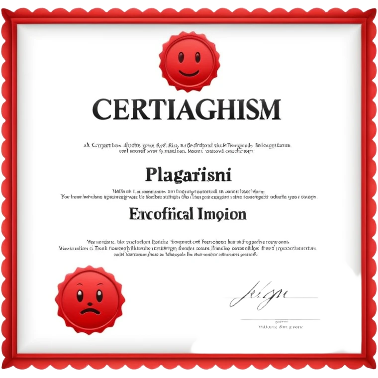 certificado antiplagio emoji