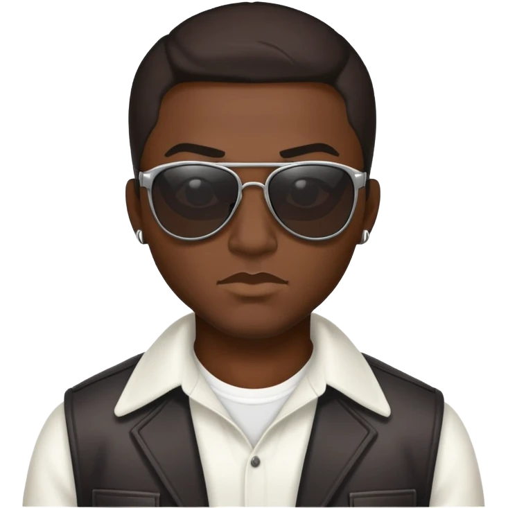 evil gangster character with sunglasses and scar emoji