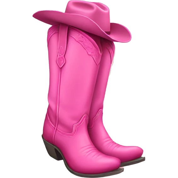 Girl In pink cowboy boots emoji