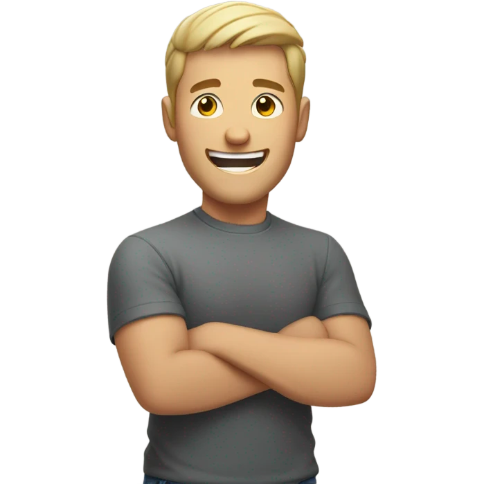 White guy celebrating with a fist pump emoji