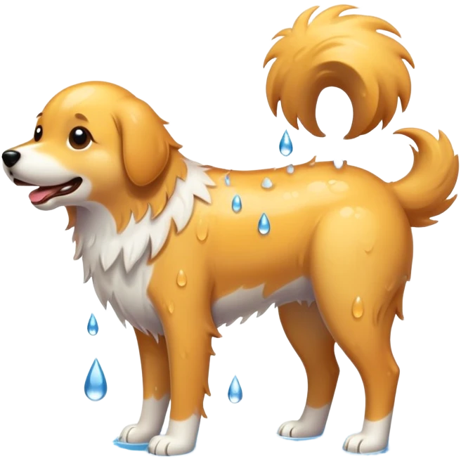 Wet dog shaking emoji