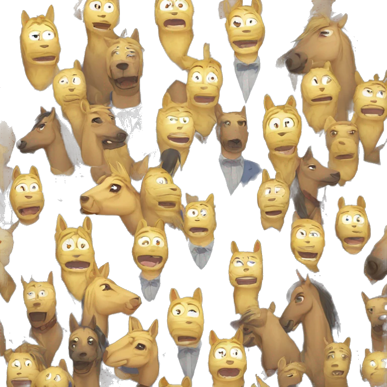 Bojack horseman with Rick emoji