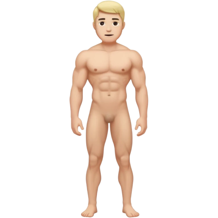 A man full body naked  emoji