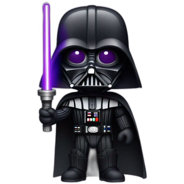 Darth Vader with purple Lightsaber emoji