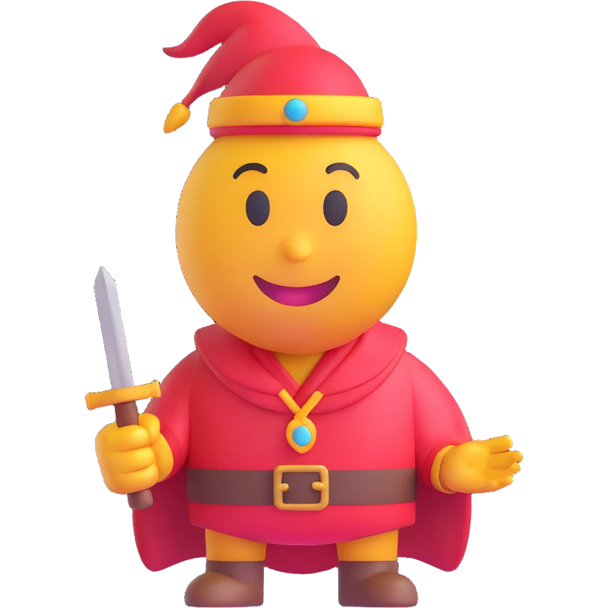 Create a realistic emoji character named Master Hunt. The background should be transparent , for positive work culture. emoji