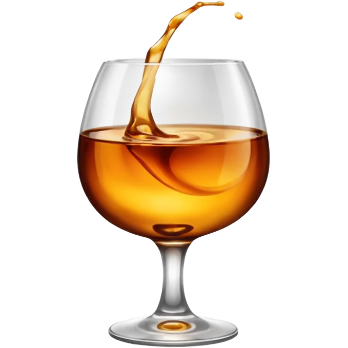 glass of brendy emoji