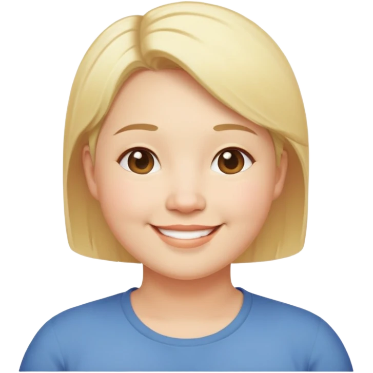 "- Nam
- 35 tuổi
- Da trắng
- Tóc vàng ngắn
- Cười mỉm, mặt mũm mĩm
" emoji