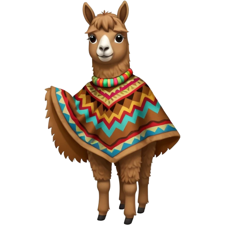 Llama con poncho emoji