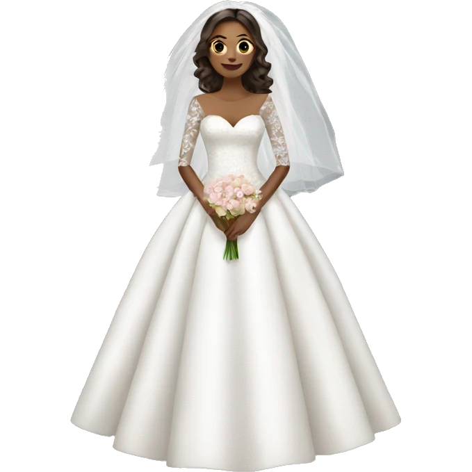 Wedding dress with sleeves emoji