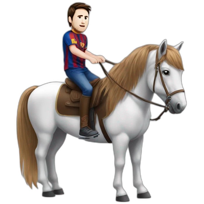 Messi sur un poney emoji