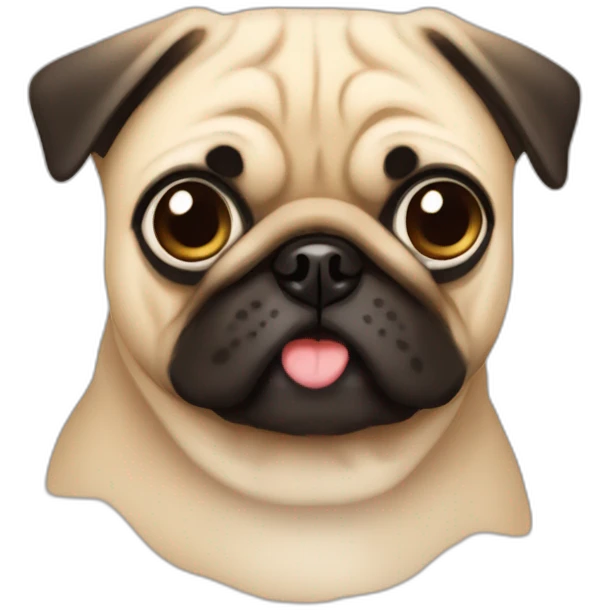 cara de un pug cafe emoji