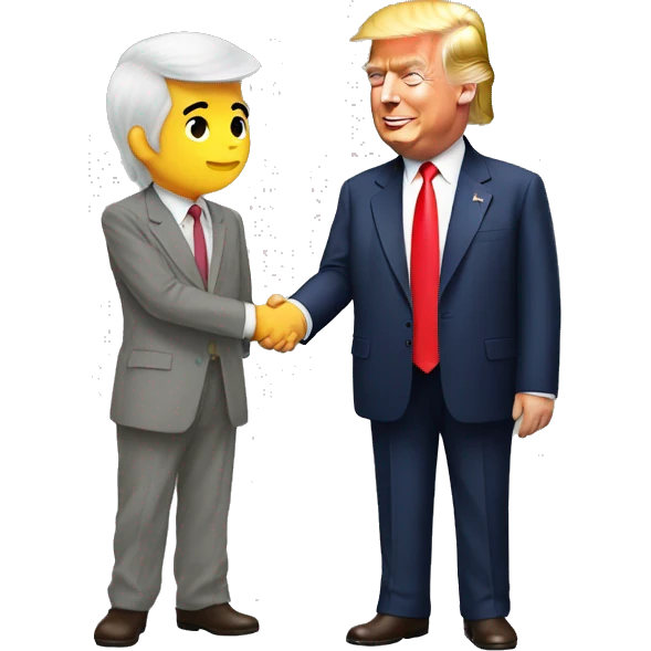 Donald trump handshaking omori emoji