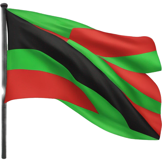 Happy Juneteenth red black green flag emoji