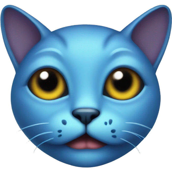 blue alien cat emoji