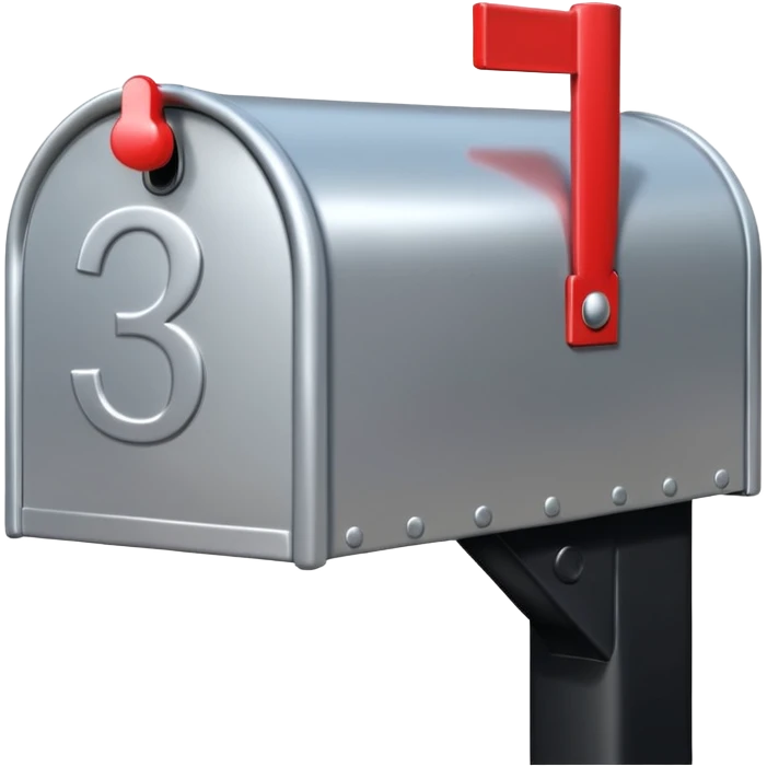 silver mailbox with №309 on black post emoji